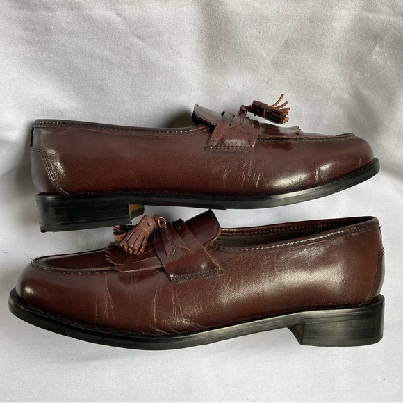 Nunn Bush Dress Flex Tassel Loafers Slip on Brown Leather - Picture 7 of 10